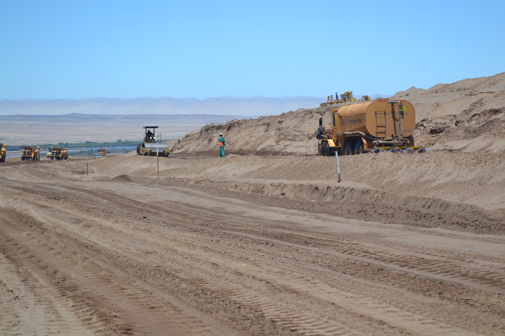 Road construction and environmental monitoring
