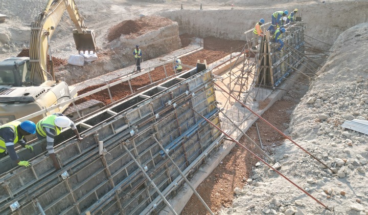 Construction work in Namibia